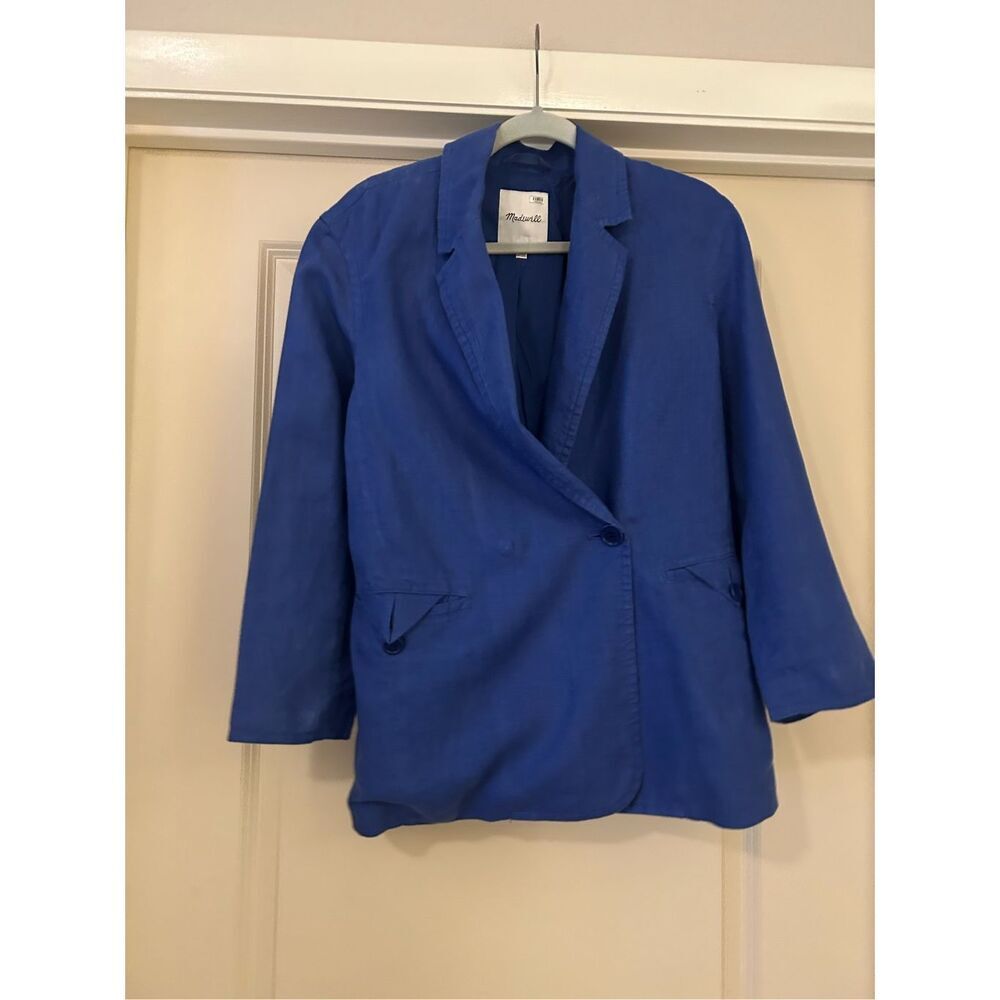 Madewell Double Breasted Linen Blazer Rent The Runway Pre-Loved XS $158 - Picture 3 of 6